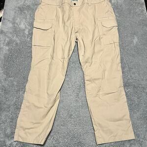 First Tactical Pants Mens 52 (52x33) Tan Cargo Straight Fit Ripstop